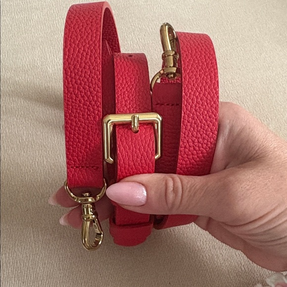 Bandolier Accessories - Bandolier Red Leather Strap with Gold Hardware